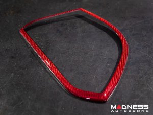 Alfa Romeo Giulia Speaker Frame Trim - Carbon Fiber - Red Candy